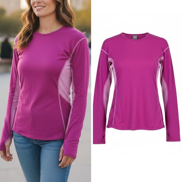 ICEBREAKER Go Tiger 180 Merino Wool Long Sleeve Thumbhole Layer Top Size Medium - Picture 1 of 6